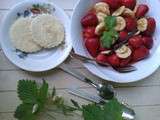 Salade de fraises et bananes