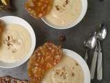 Soupe de bananes et poires aux tuiles de Carambar