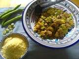 Tajine de veau printanier aux fèves