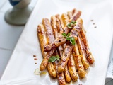 Asperges violettes à l’orange et gingembre