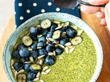 Chia pudding au matcha et aux myrtilles