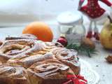 Christmas rolls ou une brioche roulée pour un Noël enchanté