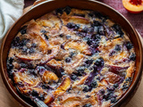 Clafoutis aux nectarines et myrtilles