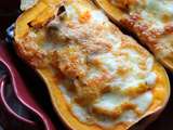 Courge Butternut farcie aux châtaignes et Tome fraîche