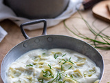 Crème de chou-fleur au Comté et ravioles