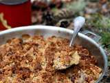 Crumble noisette sans gluten, pomme et poire