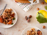 Crumble pommes coings aux noisettes
