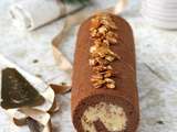 Facile de bûche de Noël aux amandes caramélisées