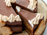 Gâteau de Pâques ganache chocolat et chantilly au praliné