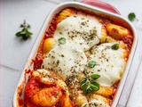 Gratin de gnocchi, tomate et mozzarella