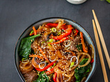 Japchae coréen au bœuf