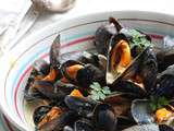 Moules à la crème et ses petits légumes