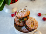 Muffins rhubarbe et cerise