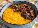 Polenta d’automne au potimarron et champignons caramélisés