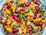 Salade de haricots rouges et poivrons grillés à l’origan
