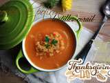 Soupe de potiron et lentilles corail