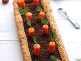 Tarte au chocolat comme un potager