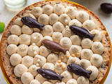 Tarte cookie de Pâques, noisettes et chocolat Dulcey
