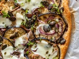 Tarte fine à l’aubergine et mozzarella