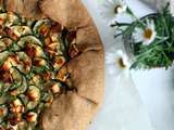 Tarte rustique courgette feta et pignons