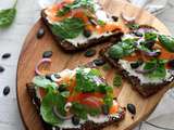 Tartines à la truite fumée façon smørrebrød