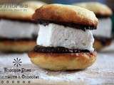 Whoopie pies guimauve et chocolat {s’mores pour la Bataille Food}