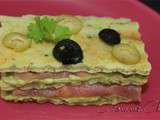 Mille-feuille avocat saumon