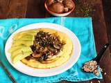 Polenta aux champignons de paris et avocat #simple