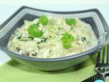 Risotto aux morilles et blancs de blettes