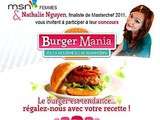 Concours burger mania avec msn femmes et nathalie nguyen de masterchef