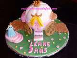 Gateau carosse de cendrillon princesse pate a sucre tutoriel