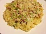 Tagliatelles Carbonara/Poireaux