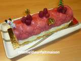 Bûche framboise chocolat blanc