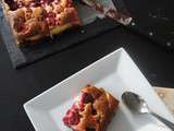 Brownie au cheesecake et framboises