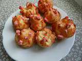 Chouquettes aux pralines roses