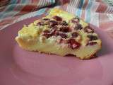 Clafoutis chocolat blanc framboises