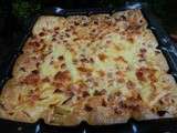 Clafoutis fondant aux poireaux, jambon et mozzarella