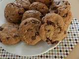 Cookies au café, pralin et chocolat