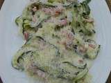 Courgettes façon carbonara