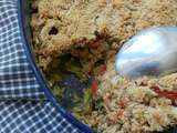 Crumble aux courgettes, tomates § chèvre