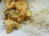 Curry de poulet aux crevettes