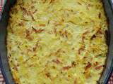 Gratin de courge spaguetti au lait de coco § au lard