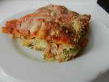 Lasagnes ricotta, courgettes et coulis de tomates