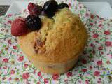 Muffins aux fruits rouges § noix de coco