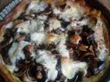 Tarte croustillante champignons mozzarella