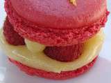 Macarons framboises et lemon curd light (creme de citron legere)