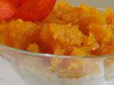 Marmelade de courge butternut et coing a la feve tonka, riz au lait coco