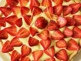 Tarte aux fraises sur mousse au citron