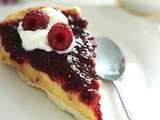 Tarte patissiere aux framboises et aux airelles