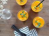 Gaspacho de carottes orange / lait de coco